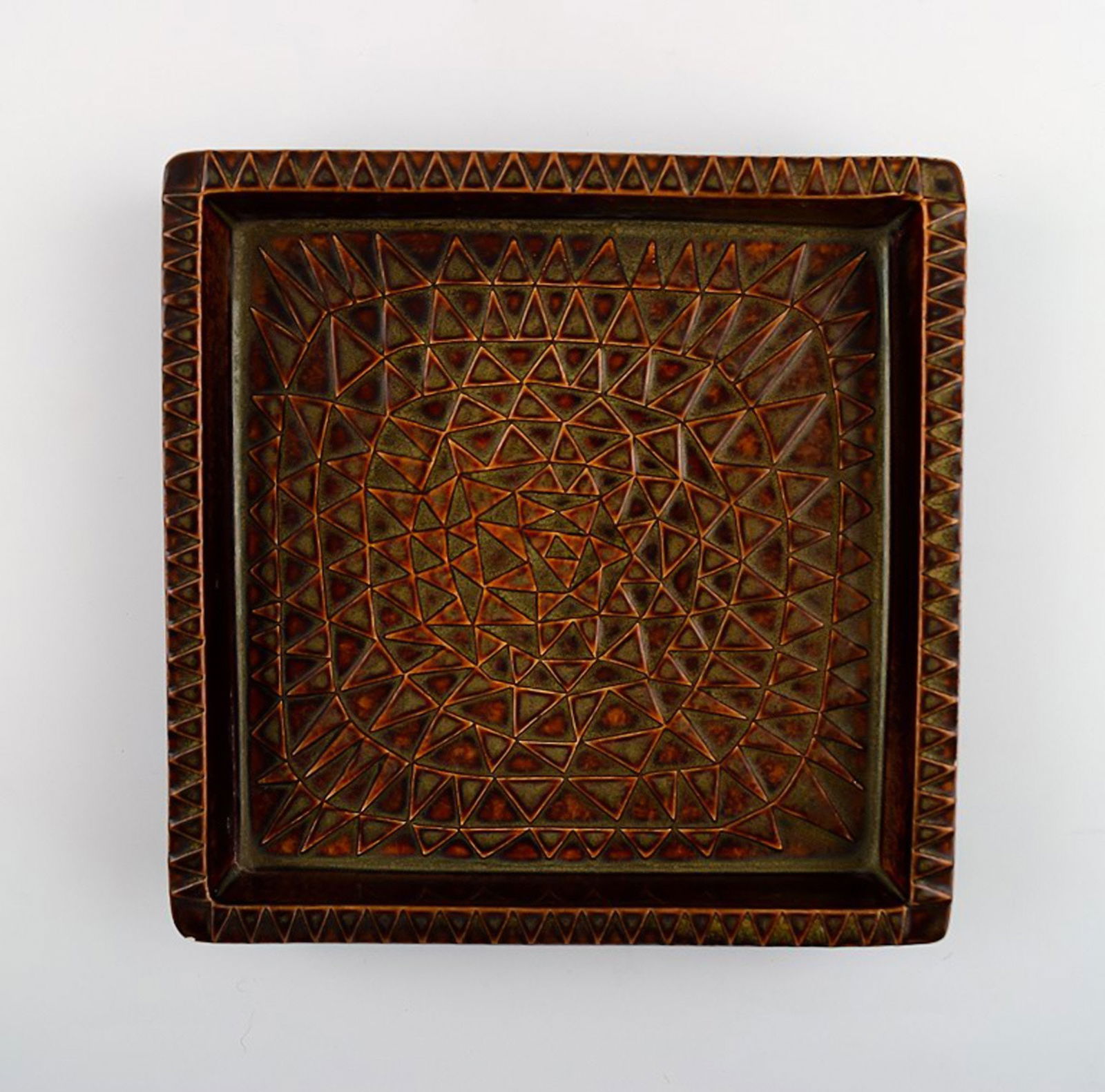 Stig Lindberg, Gustavsberg, "Domino" dish in ceramics. (1 of 5)