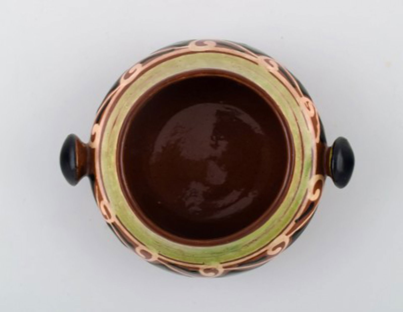 Kähler, Denmark, glazed bowl with handles, stoneware. - 3