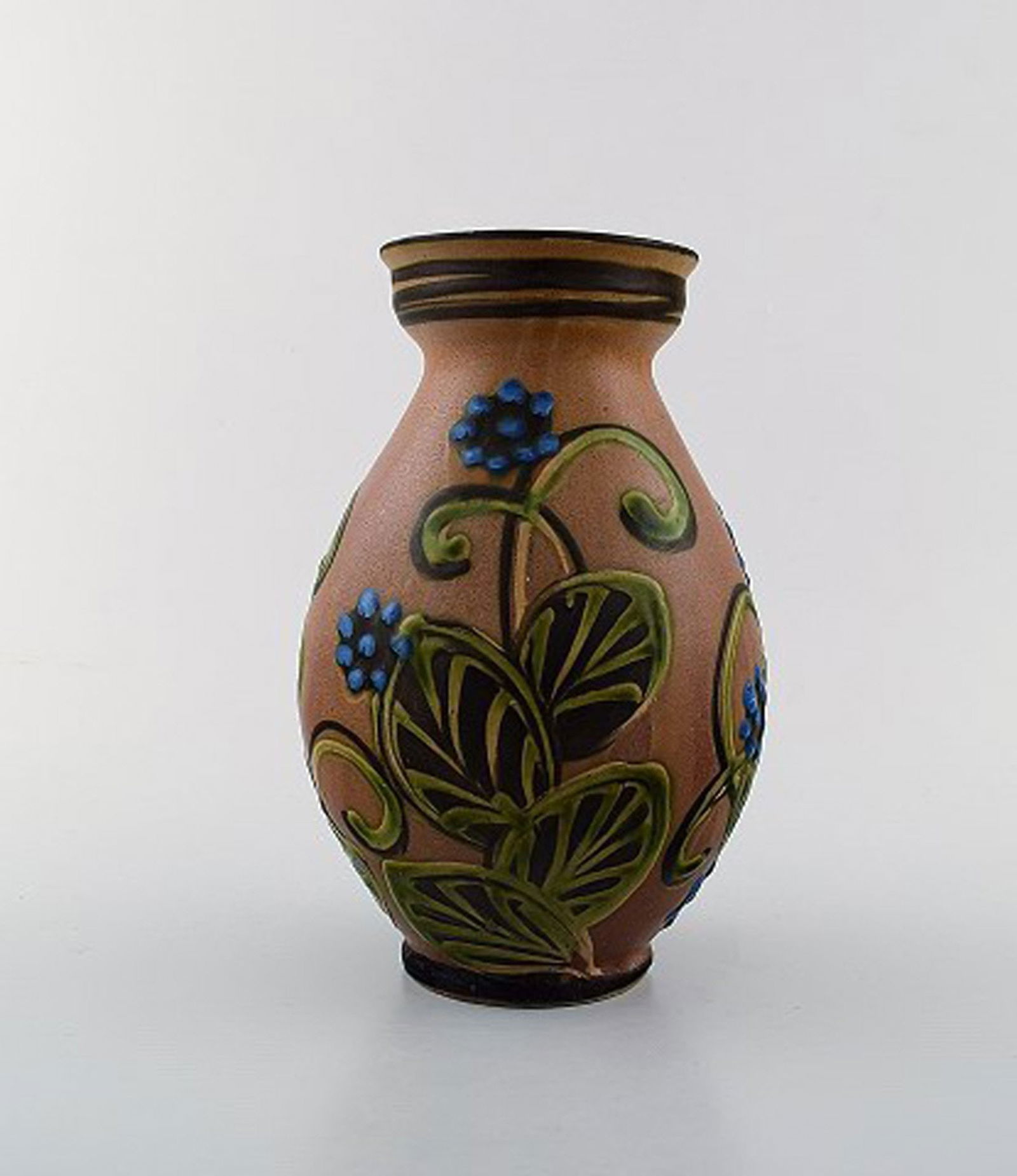 Kähler, HAK, glazed stoneware vase in modern design. 1930 / 40's. - 2