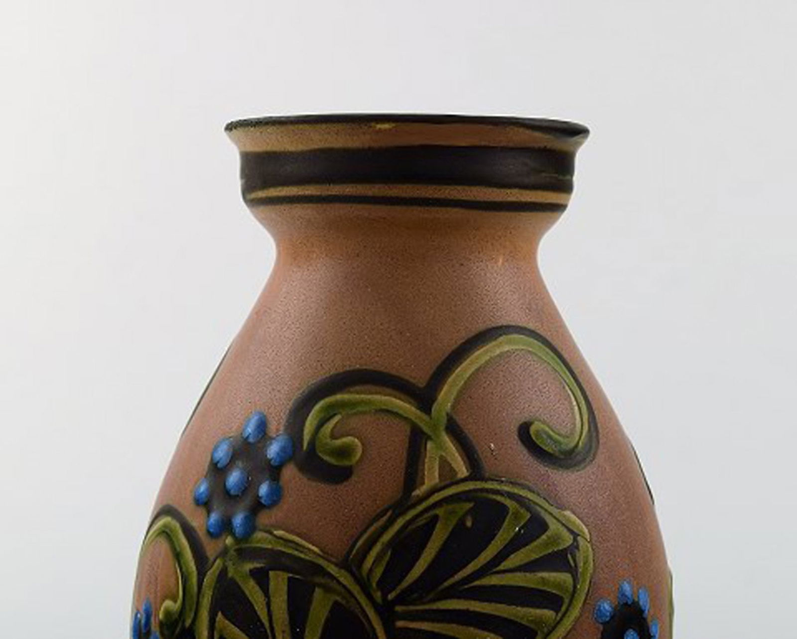 Kähler, HAK, glazed stoneware vase in modern design. 1930 / 40's. - 3