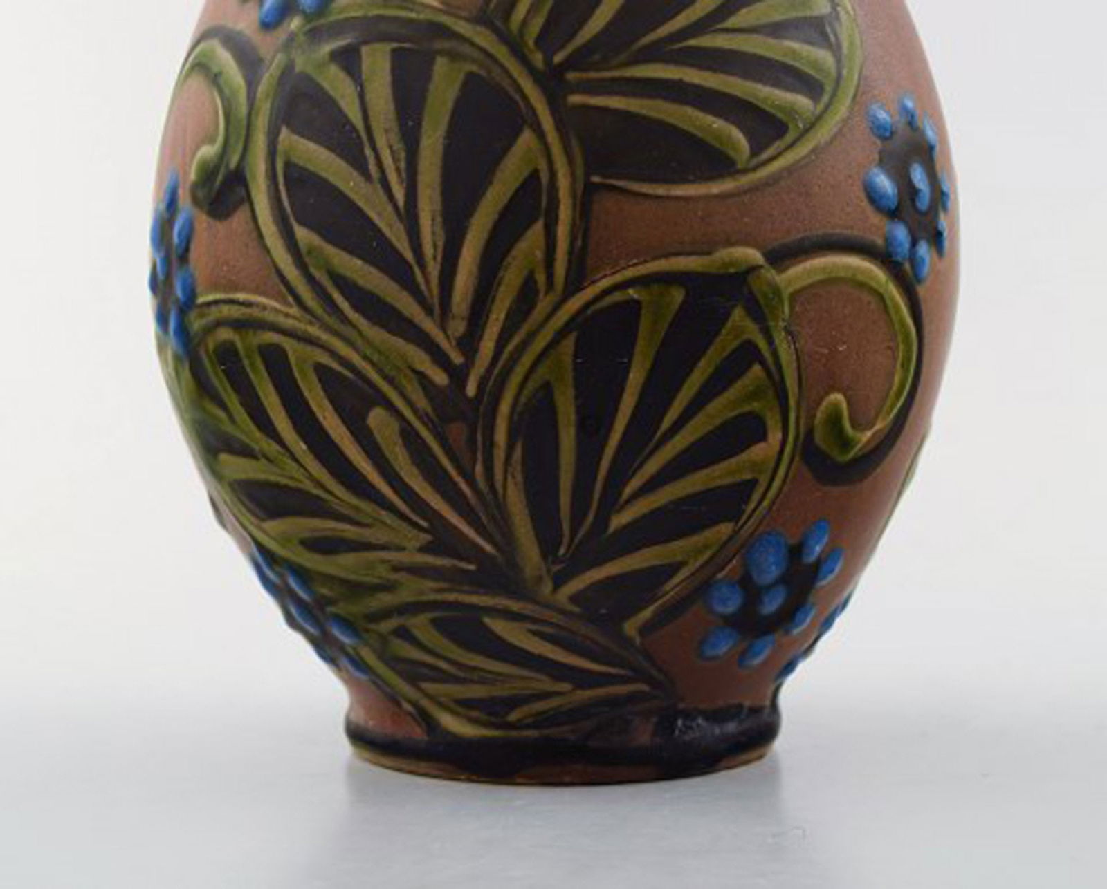 Kähler, HAK, glazed stoneware vase in modern design. 1930 / 40's. - 4