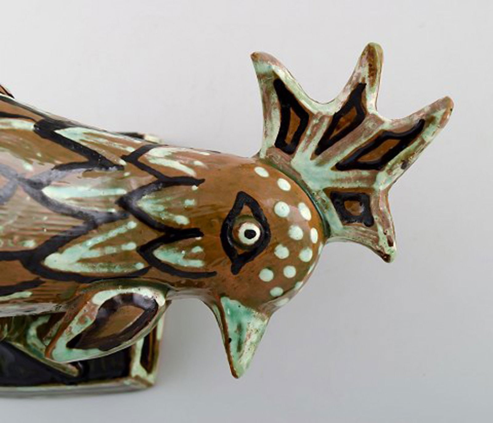 Helge Christoffersen Large unique figure of rooster. - 6