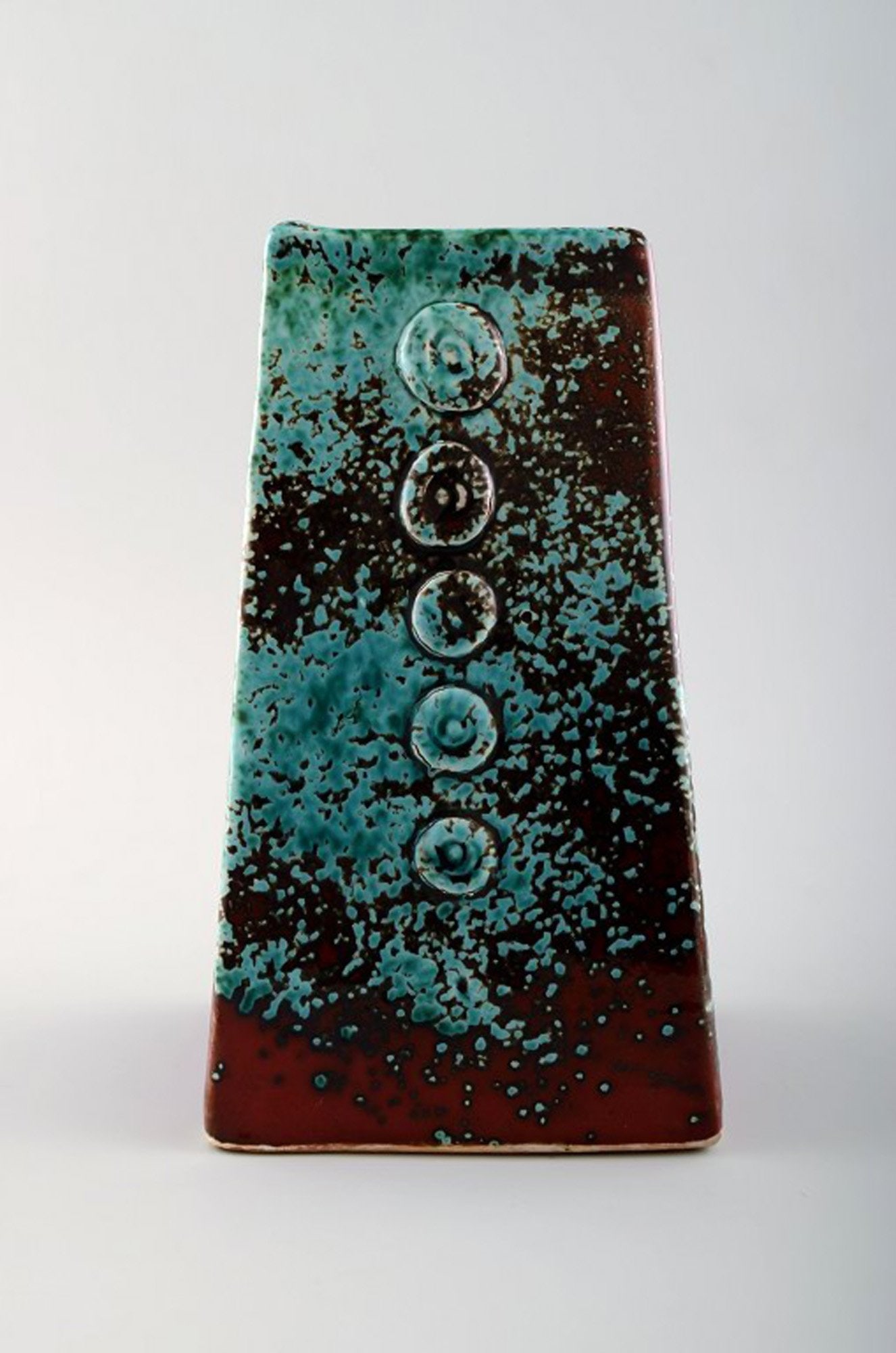 Hans Hedberg (1917-2007) Swedish ceramist. Unique ceramic vase from Hedberg's own workshop in Biot. (1 of 6)