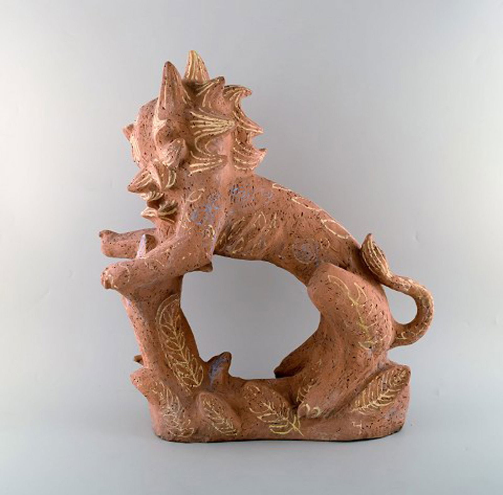 Helge Christoffersen colossal unique figure of cat. - 6