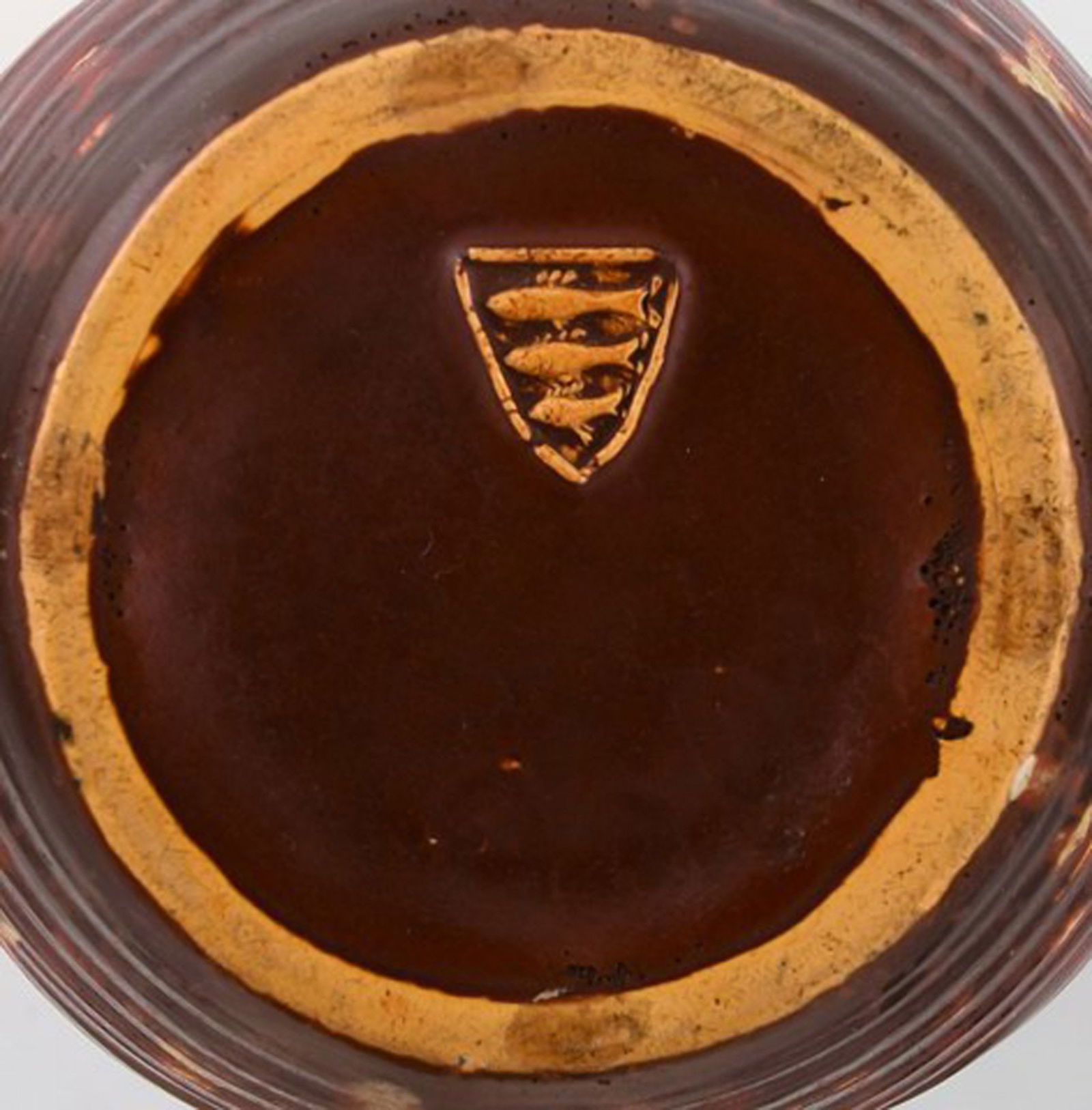 Michael Andersen, Denmark jug with handle. Beautiful glaze in red and yellow shades. 1950 / 60s. - 5