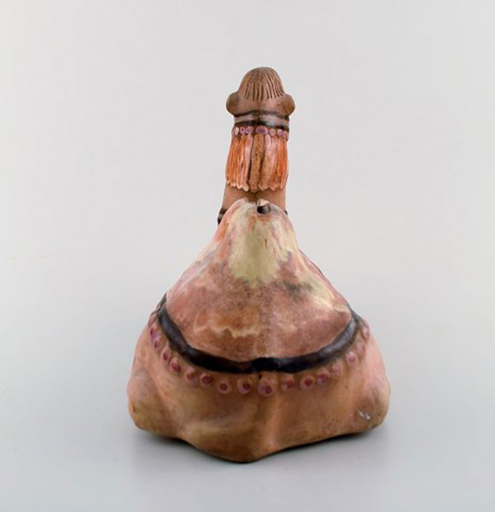 Rutebo Leksand, Sweden. Large money box in shape of a camel in glazed stoneware / ceramics. 1970's. - 4