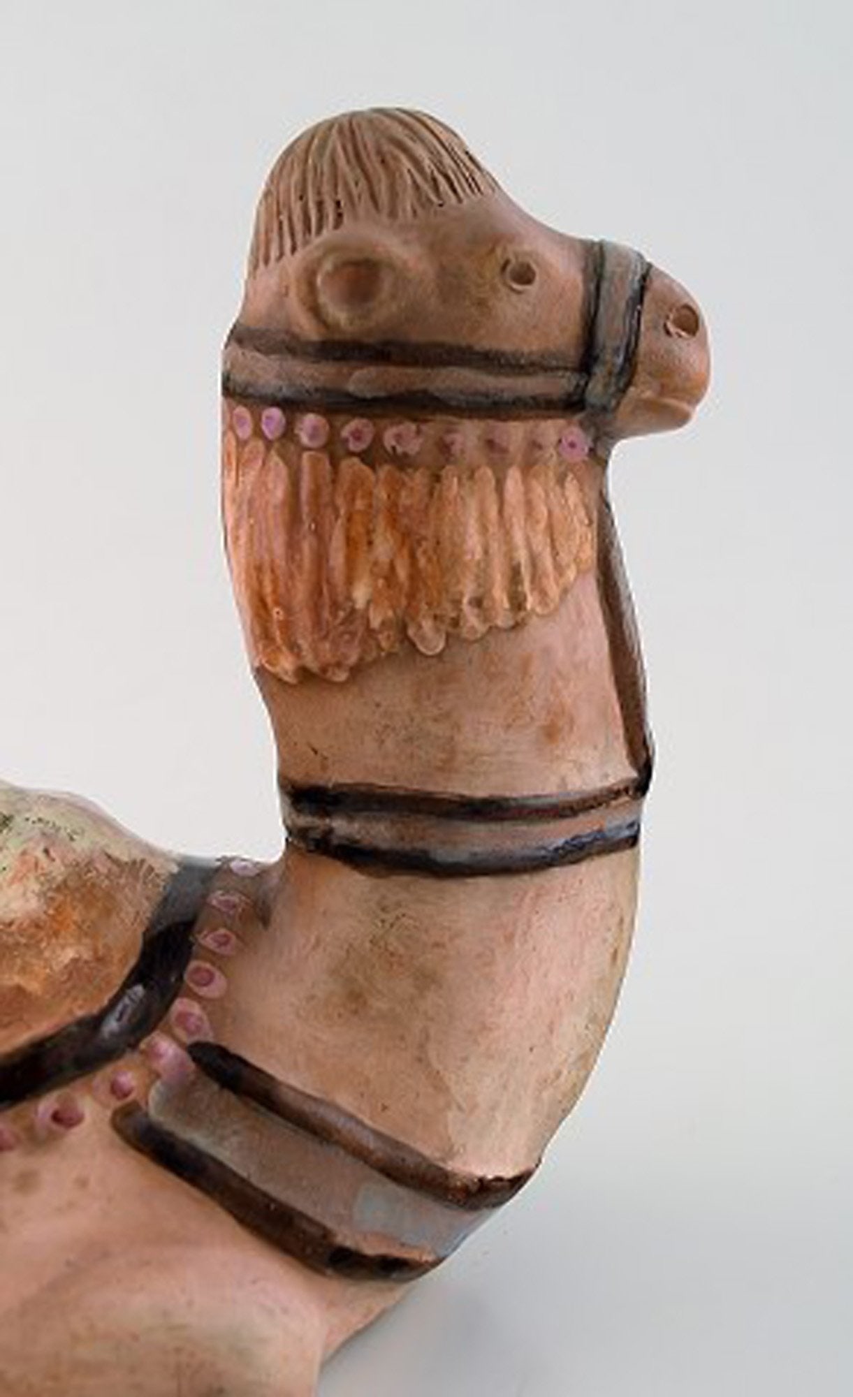 Rutebo Leksand, Sweden. Large money box in shape of a camel in glazed stoneware / ceramics. 1970's. - 6