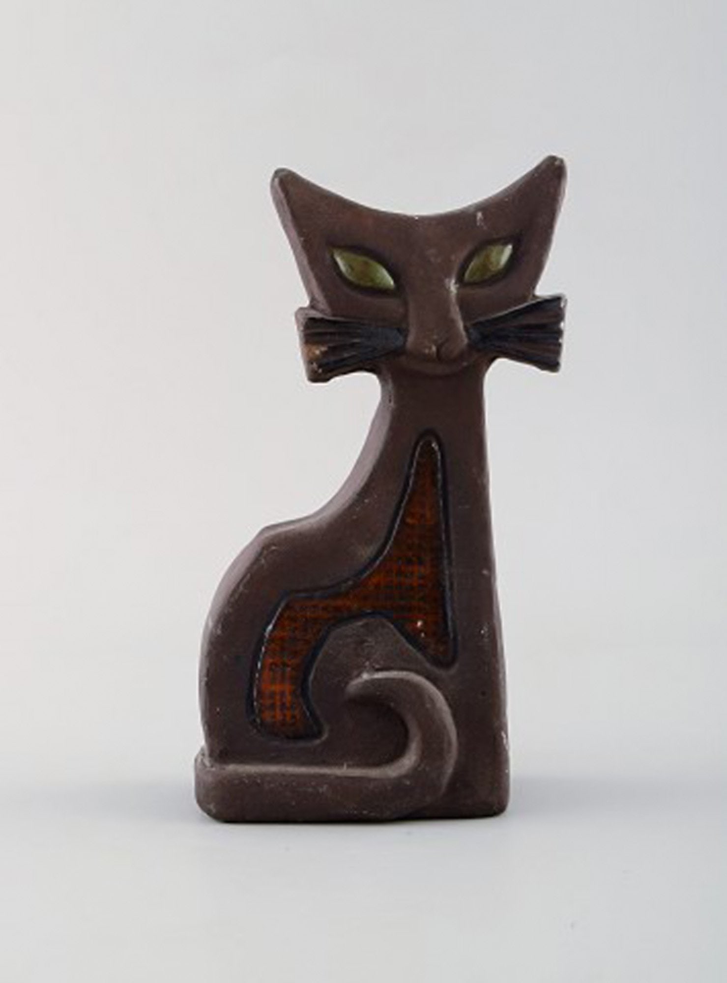 Lars Bergsten. Four unique ceramic figures. Swedish design approx. 1960's. - 3