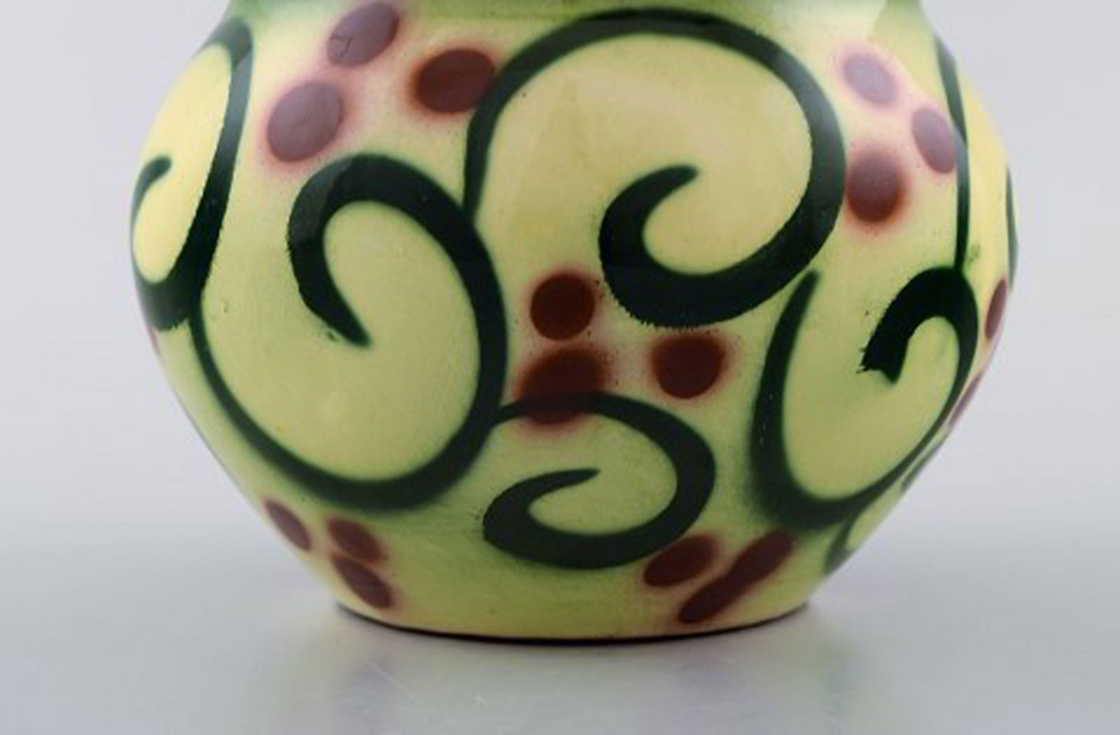 Danish ceramist. Small flower pot in glazed ceramics. 1950 / 60's. - 3