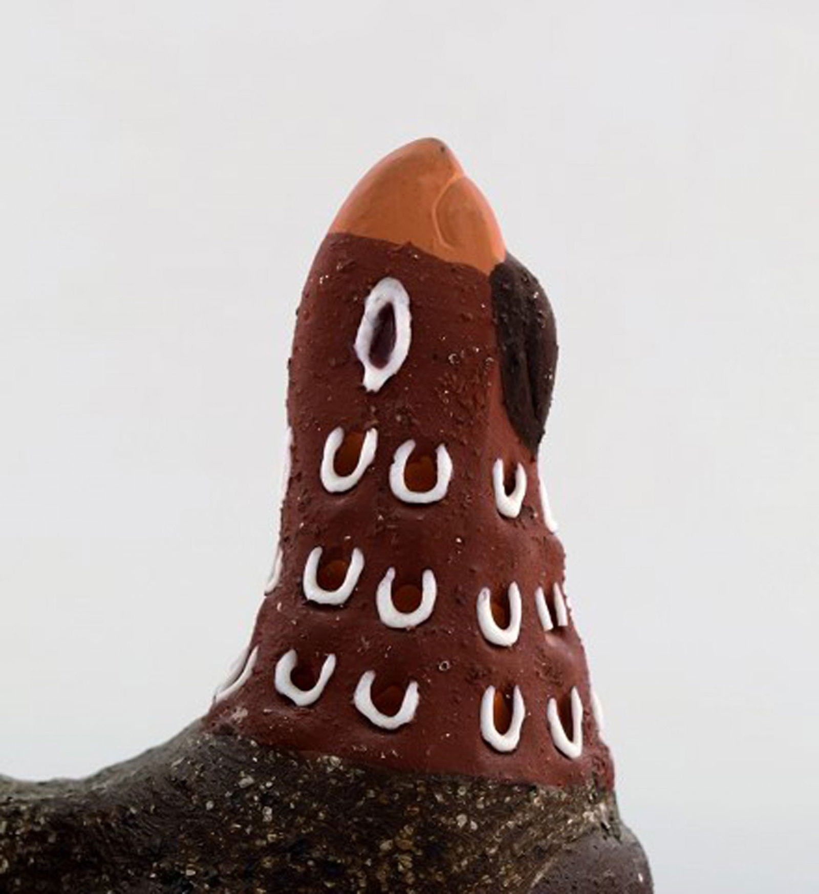 Thomas Nittsjo unique ceramic figure in the form of a bird. Swedish design, 1960's. - 4