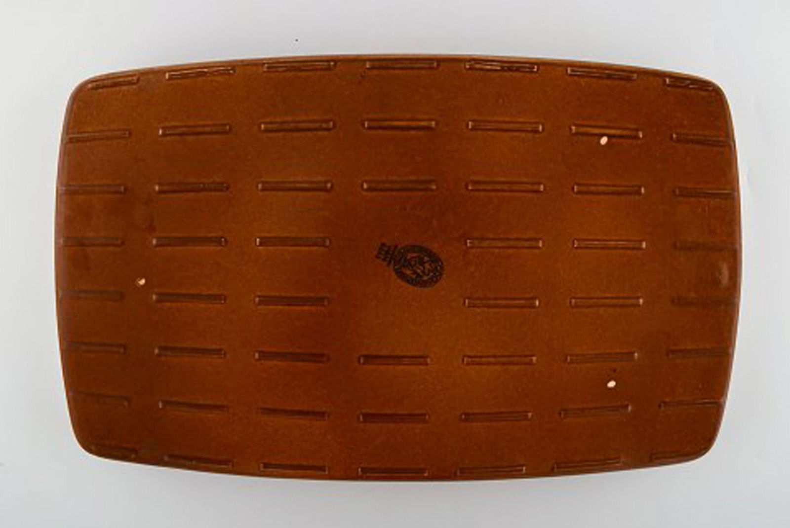 Stig Lindberg for Gustavsberg. Large "Coq" ovenproof tray in glazed stoneware. Rustic design, - 5