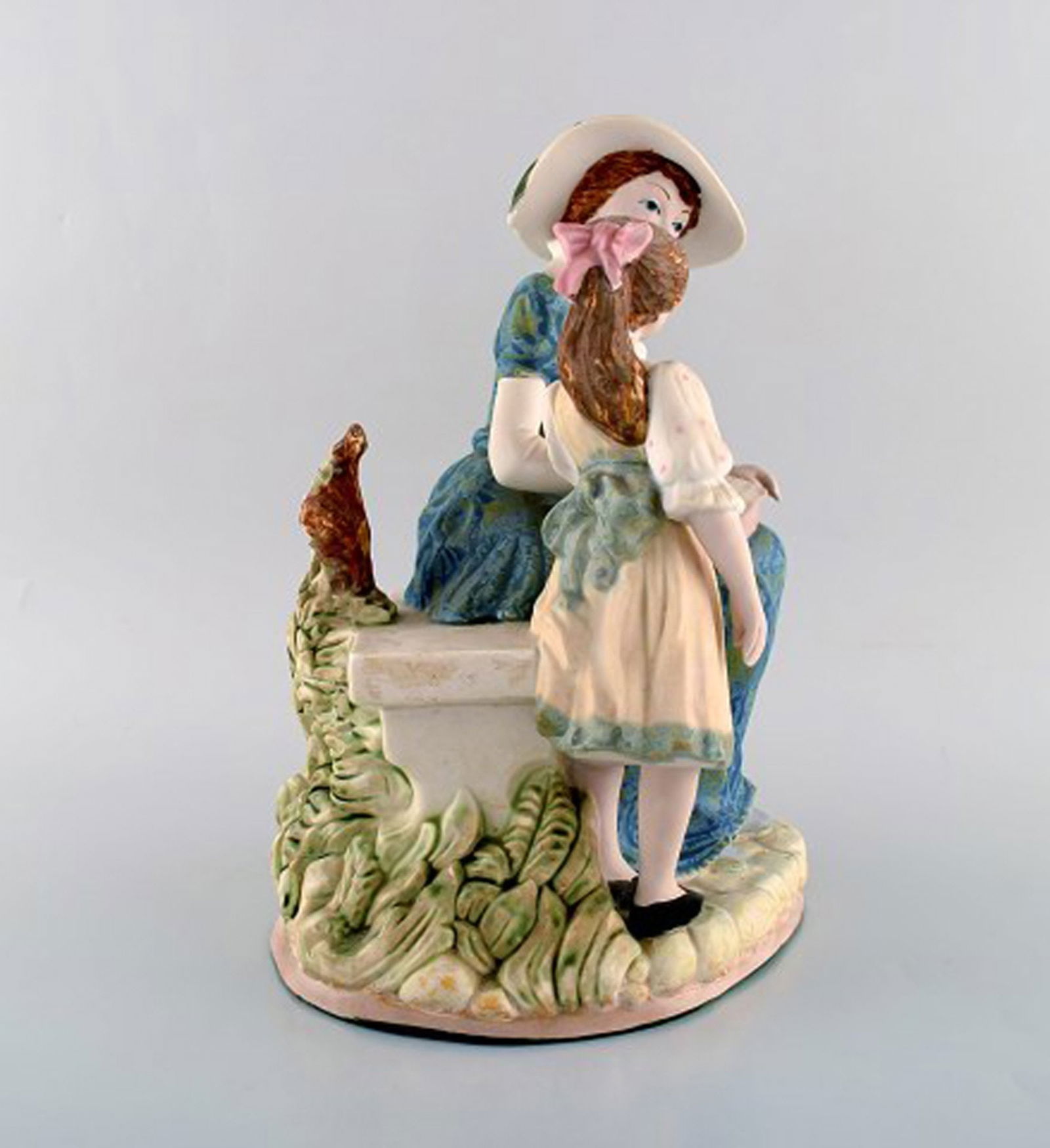 PAL, Spain. Large sculpture in glazed ceramics. Mother with daughter. 1980's. - 4