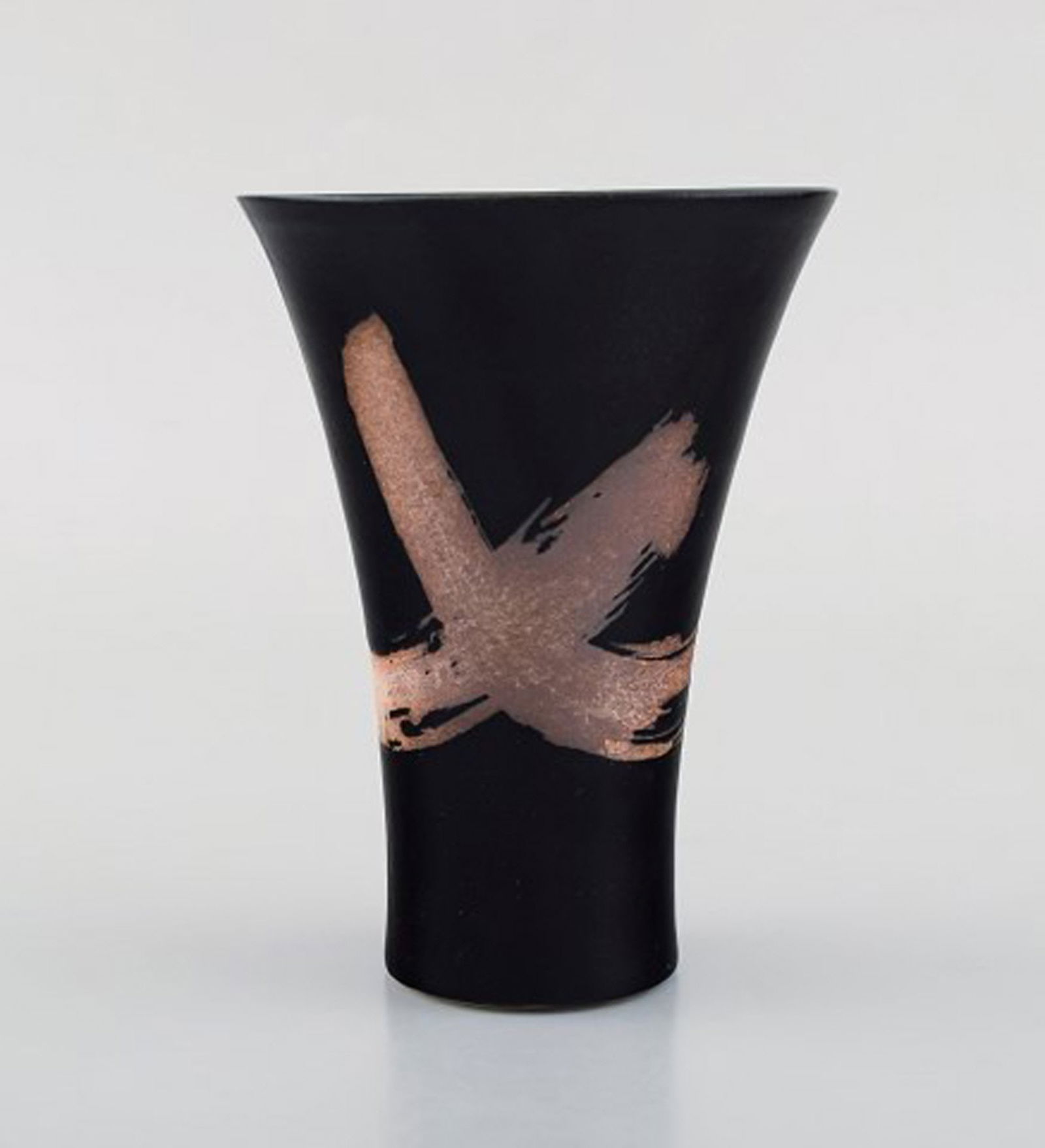 European studio ceramist. Unique vase in glazed ceramics. Ca. 1980. - 2