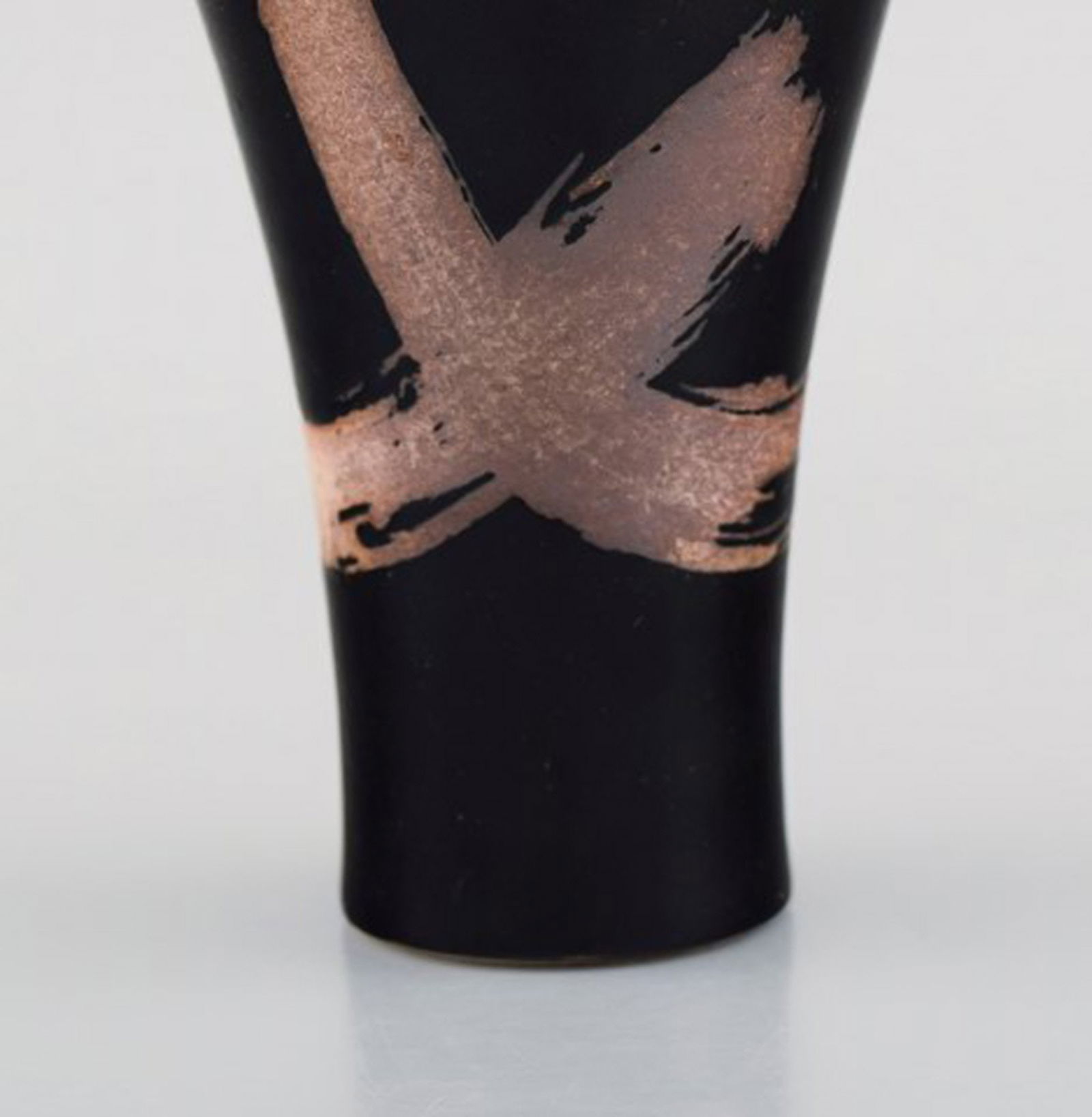 European studio ceramist. Unique vase in glazed ceramics. Ca. 1980. - 4