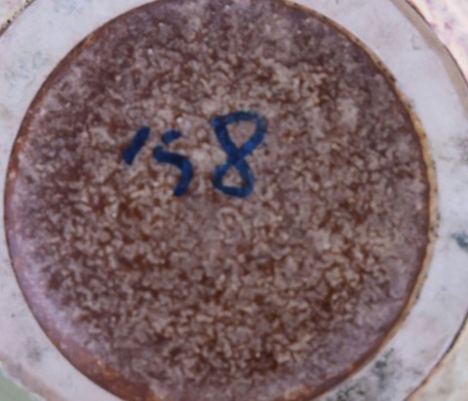 Bertoncello ceramiche d'arte. Vase in glazed ceramics. Beautiful speckled glaze in light earth - 6