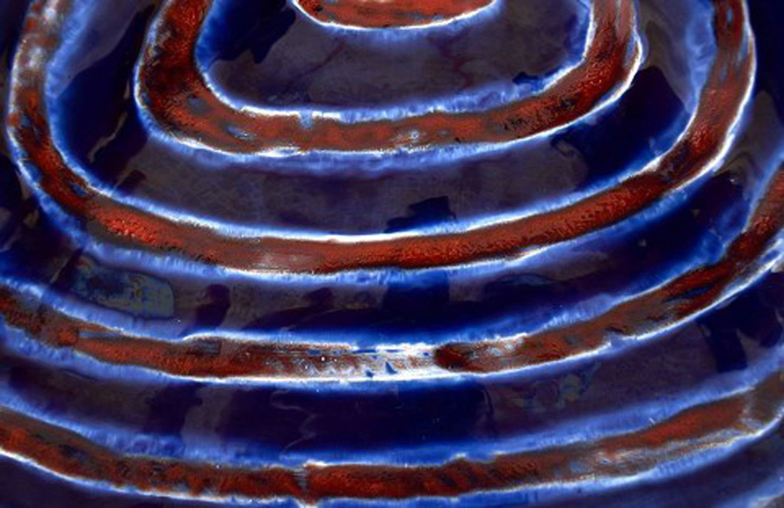 Gefle, Bo fajans bowl in modern design, blue-glazed. - 6