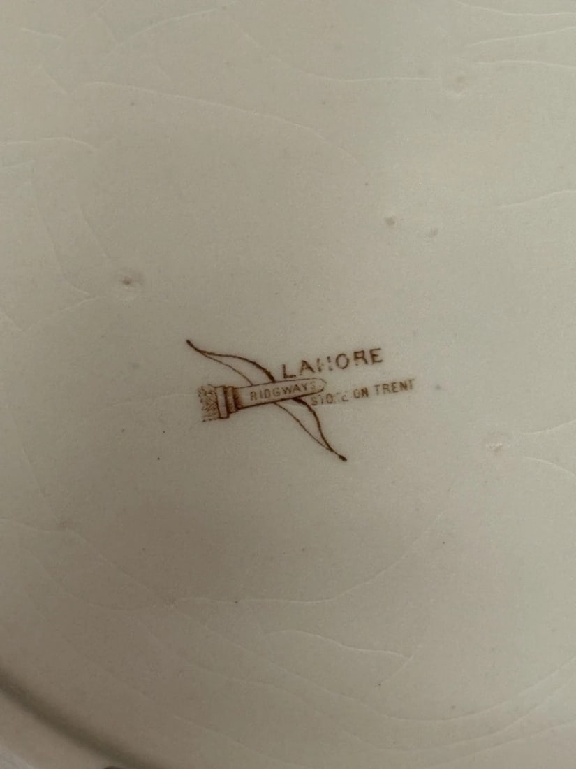 Ridgways Flow Blue Polychrome Covered Cheese Dome - 4