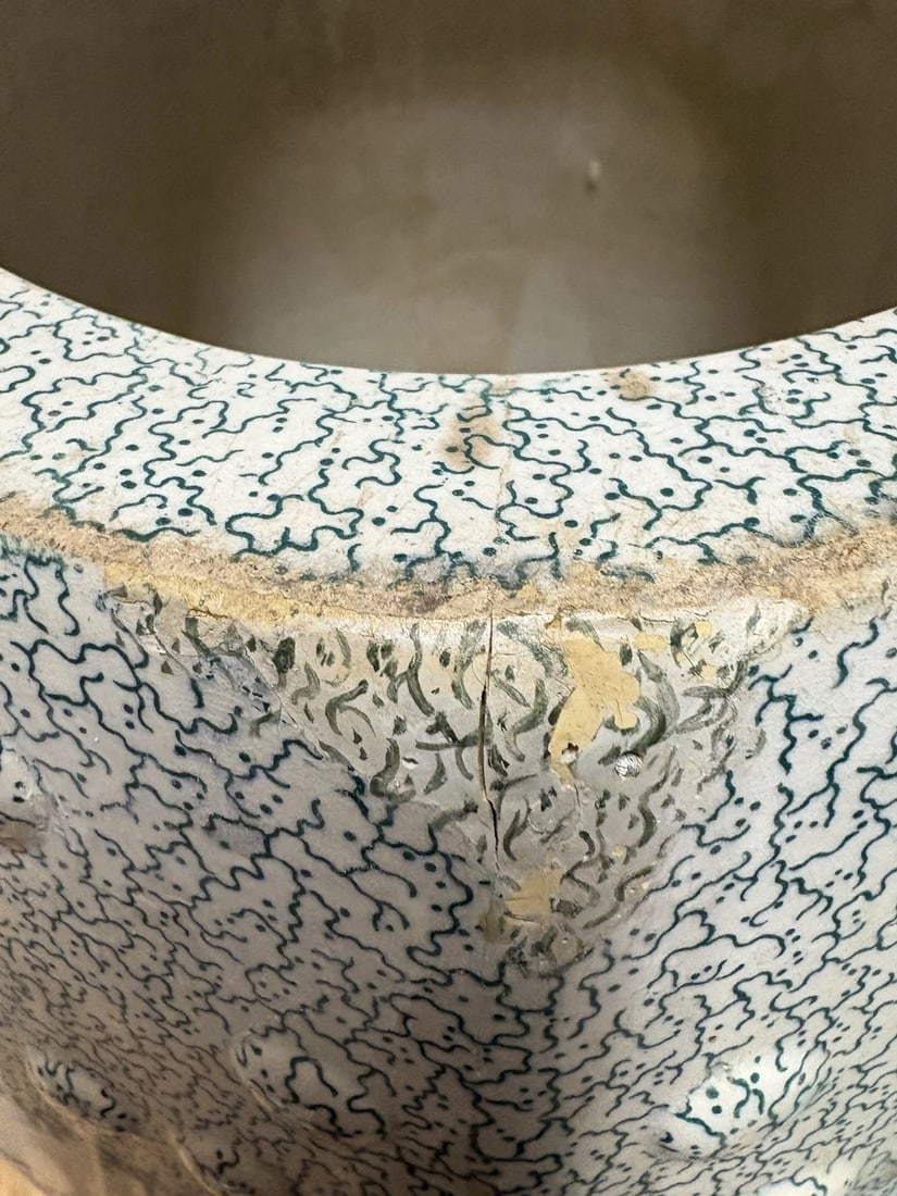 Rare Green Staffordshire Garden Seat - 14