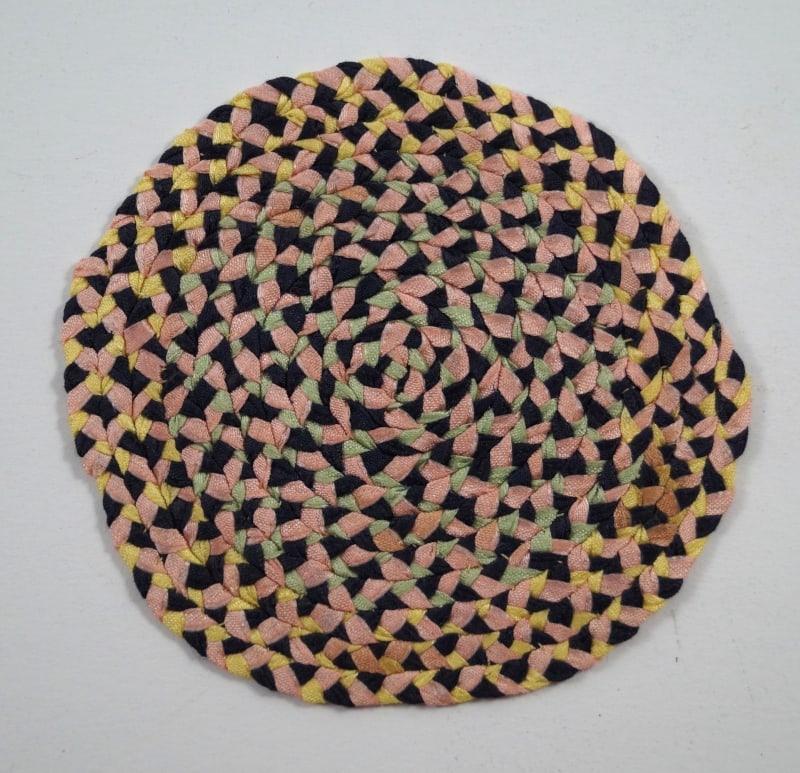 Antique Mini Braided Table Mat County Americana #3 (1 of 3)