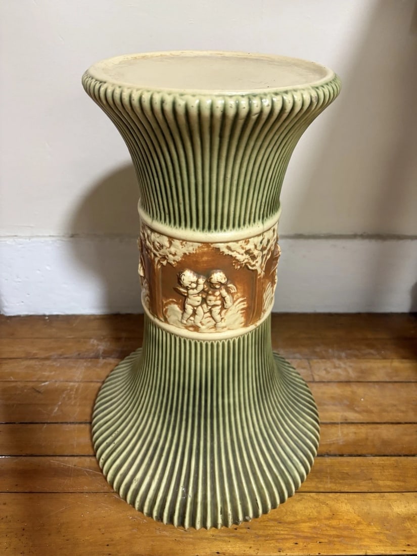 Roseville Pottery Donatello Jardiniere & Pedestal - 3