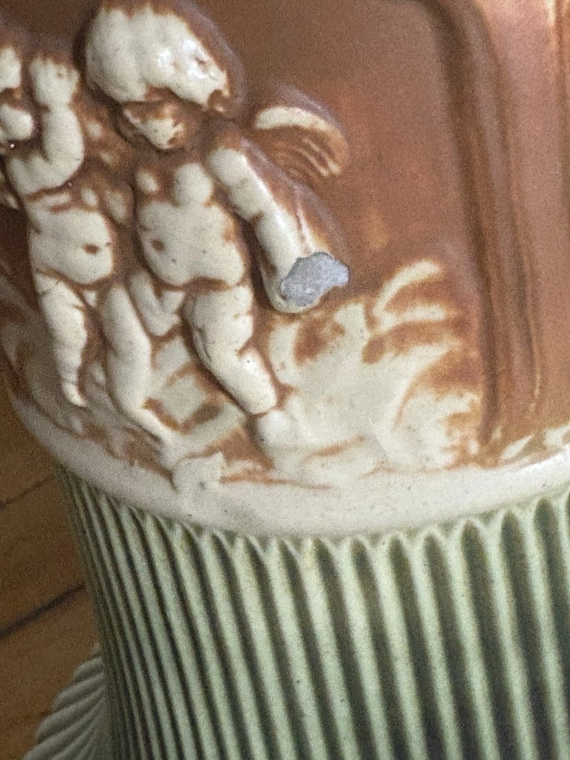 Roseville Pottery Donatello Jardiniere & Pedestal - 8