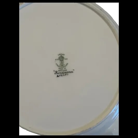 Vintage Crown Staffordshire Renaissance 10" enameled dishes ENGLAND - 10