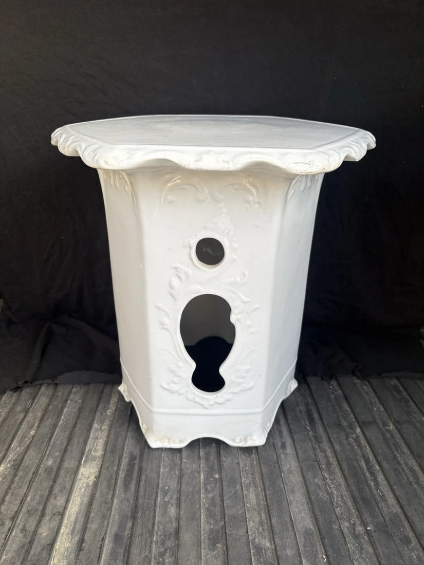 Rare Antique Ironstone Garden Seat - 5