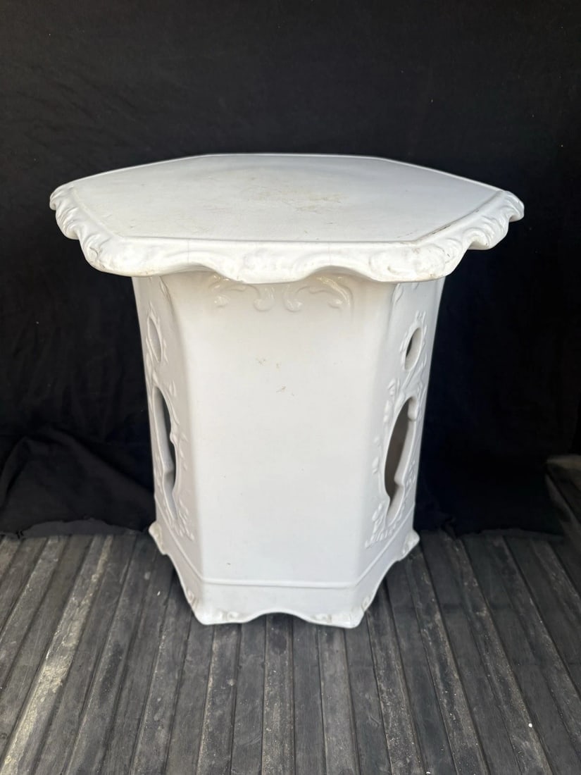 Rare Antique Ironstone Garden Seat - 6