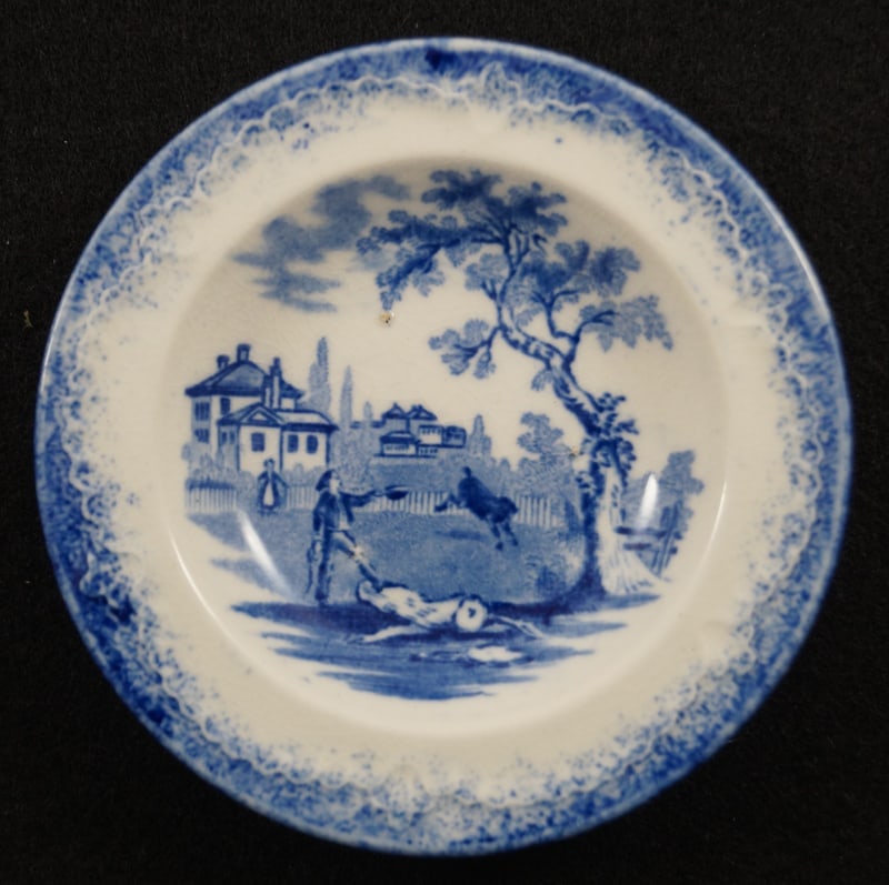 Child’s Blue China 4 3/8?? Toy Plate #15 (1 of 3)