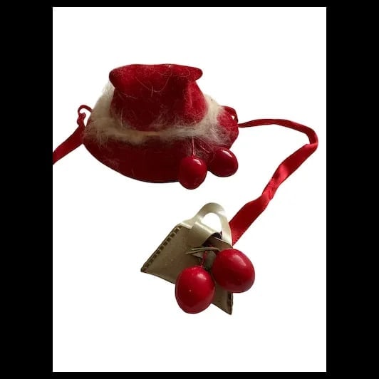 Vintage Muffie Doll red velvet Dress Story Book cali - 10