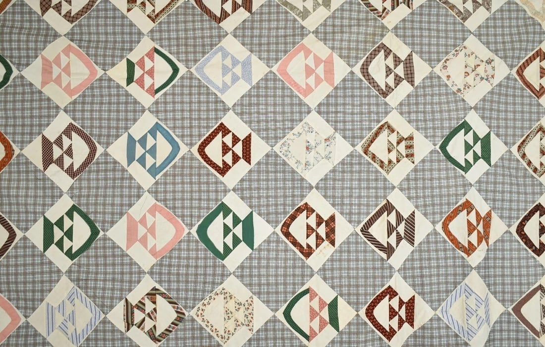 1870's Baskets Quilt Top - 12