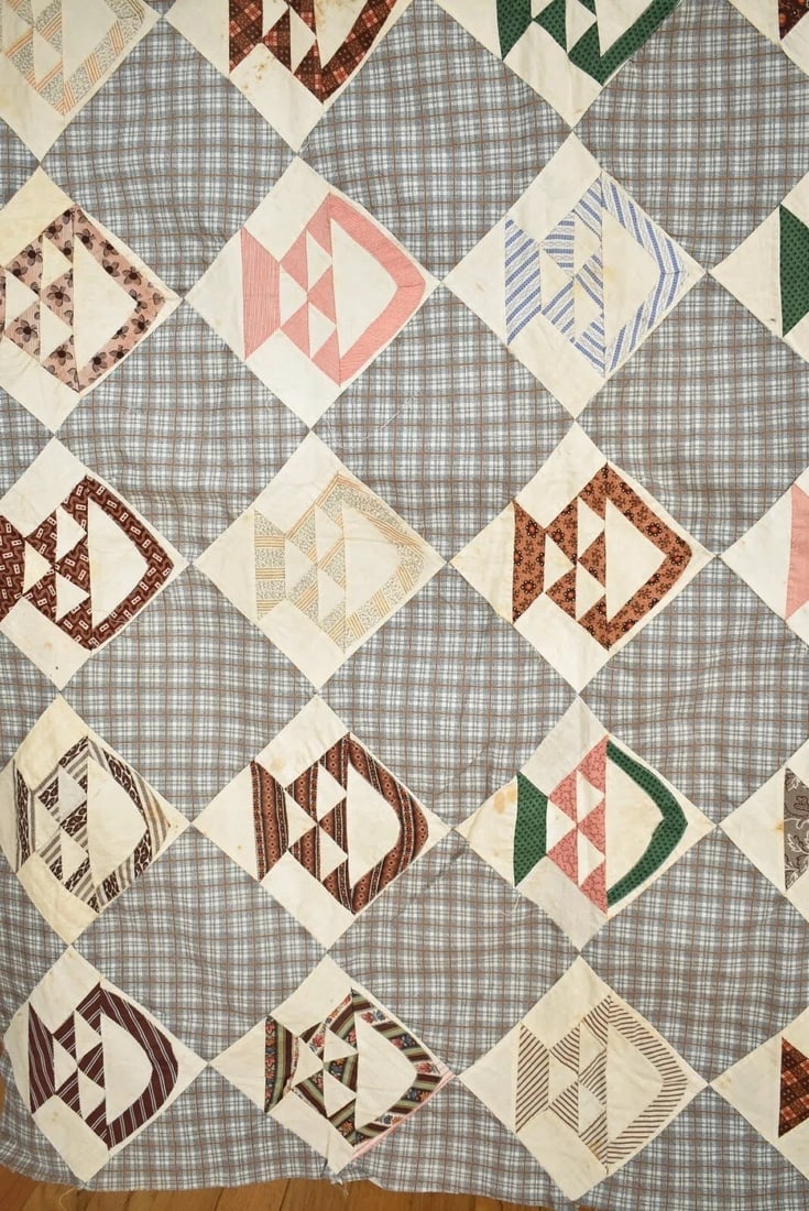 1870's Baskets Quilt Top - 8
