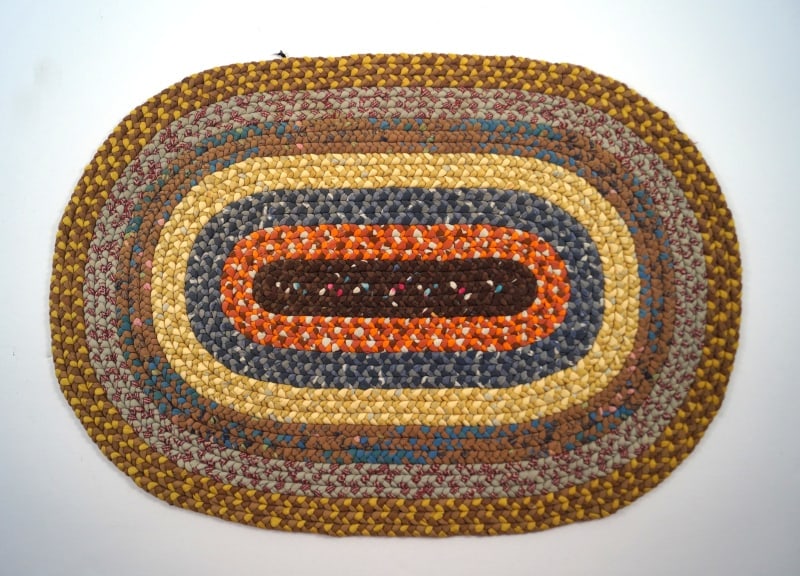 Antique Braided Table Mat County Americana #17 (1 of 2)