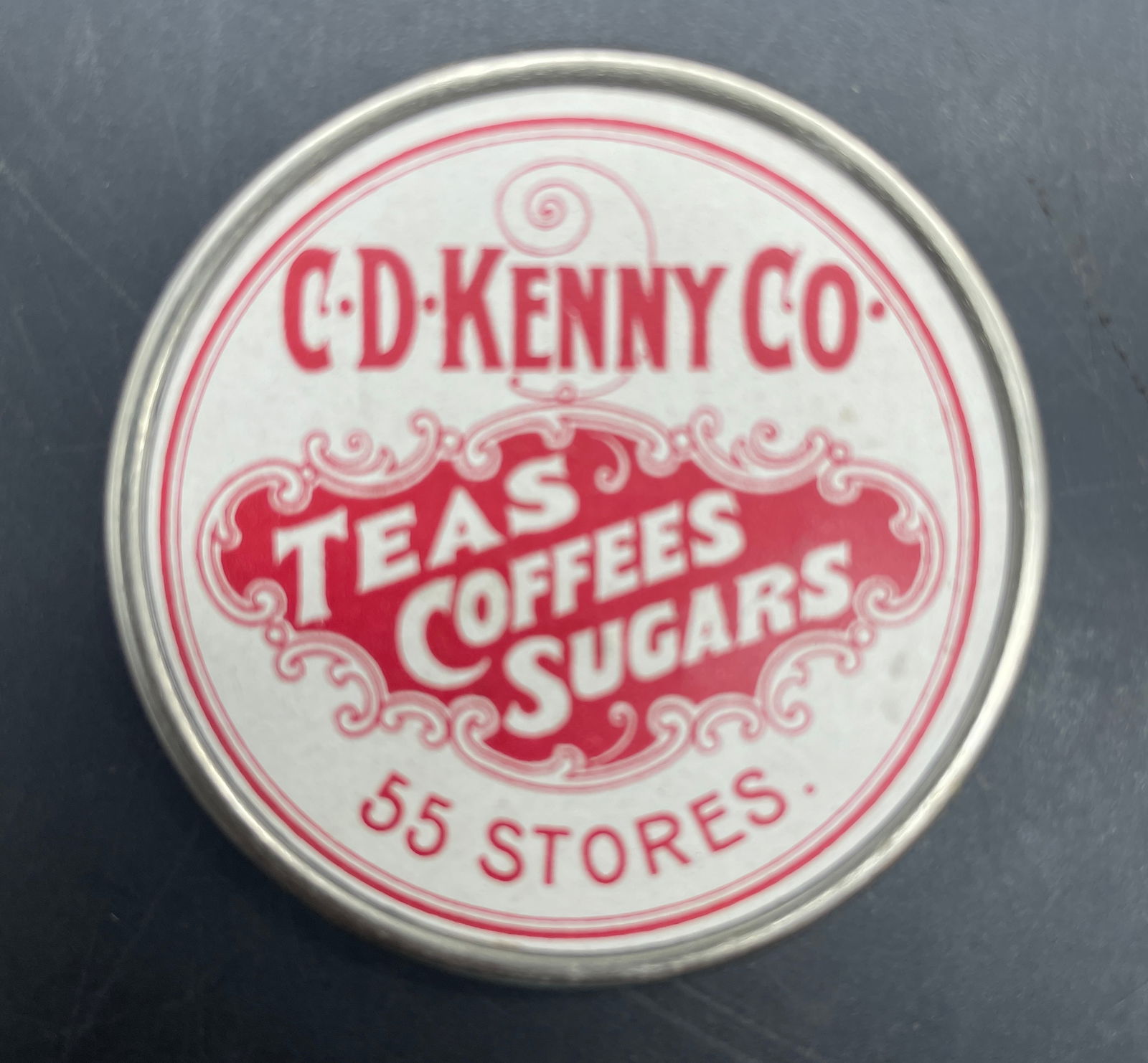 Early 1900's C D KENNY Co. Pocket Mirror Advertising Compact 55 Stores (1 of 4)