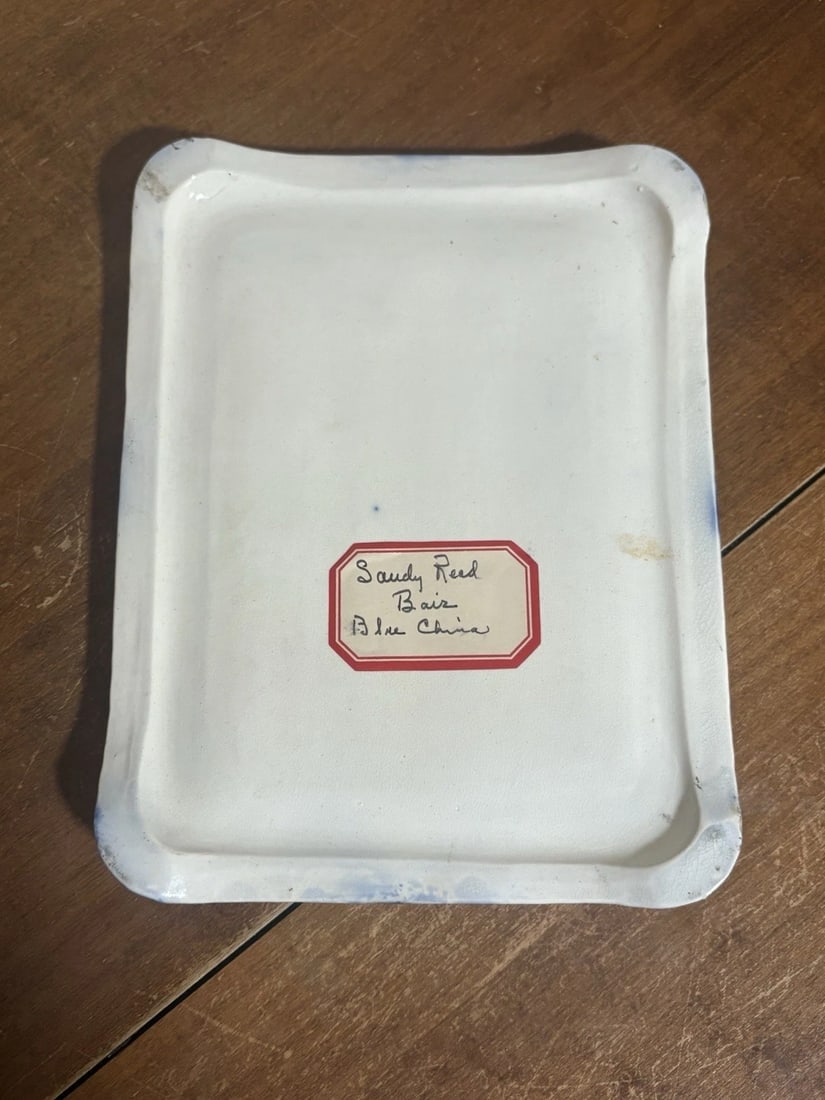 Flow Blue Covered Cheese Dish - 4