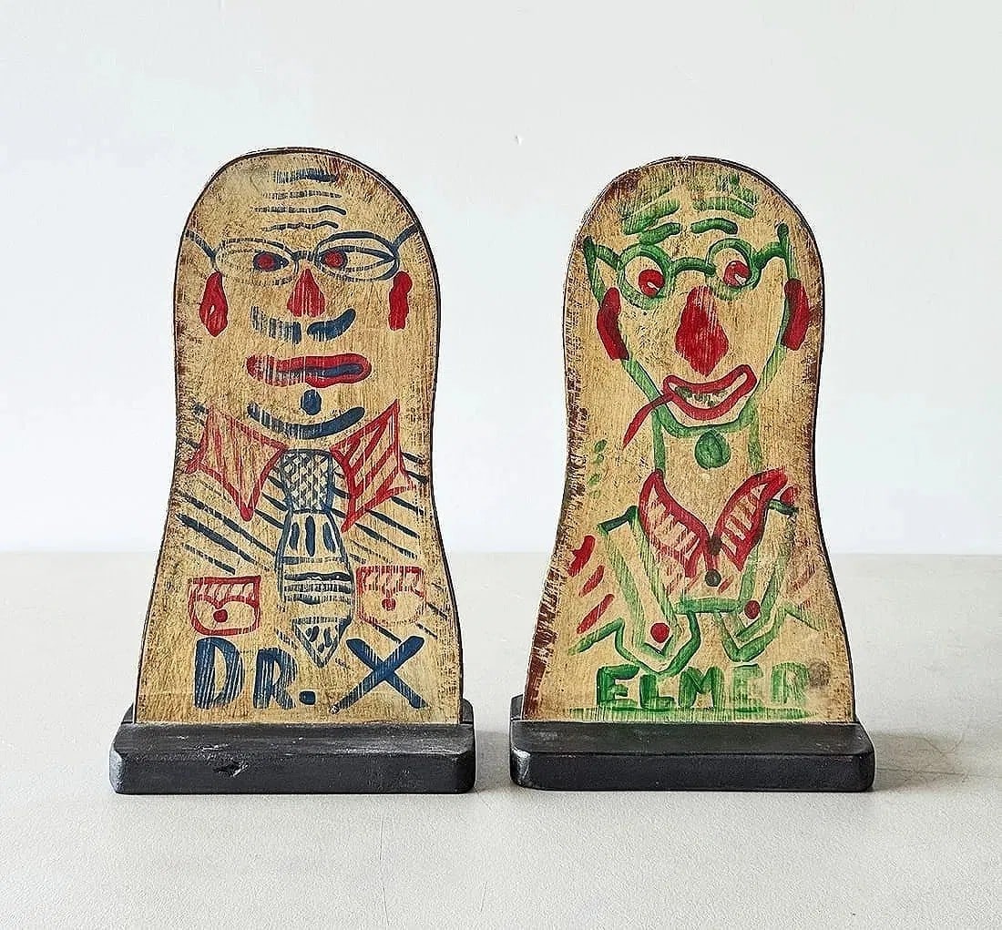 Pair of Carnival Knock Downs Elmer & Dr X Signed (1 of 5)