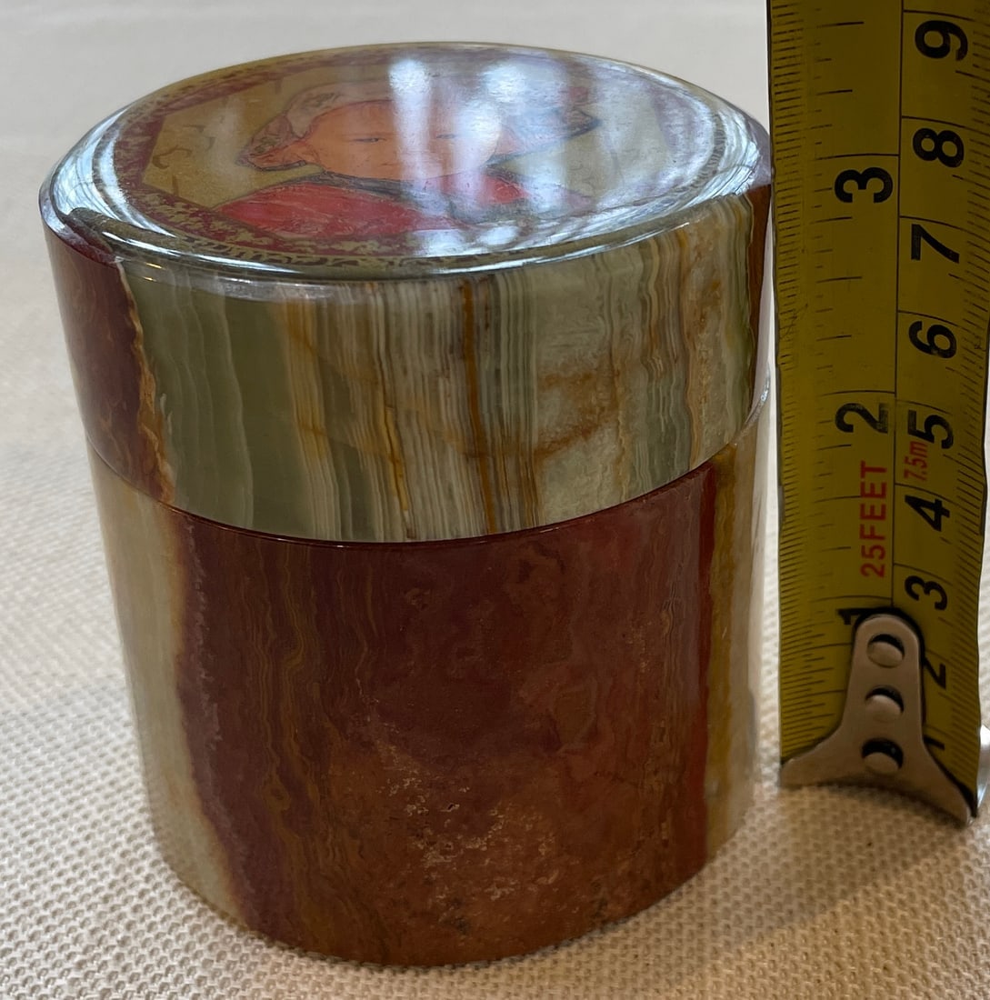 Edna Hibel Marble Trinket Box - 8