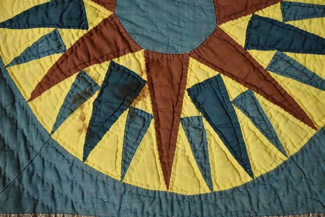 1870's Mariner's Compass Quilt - 10