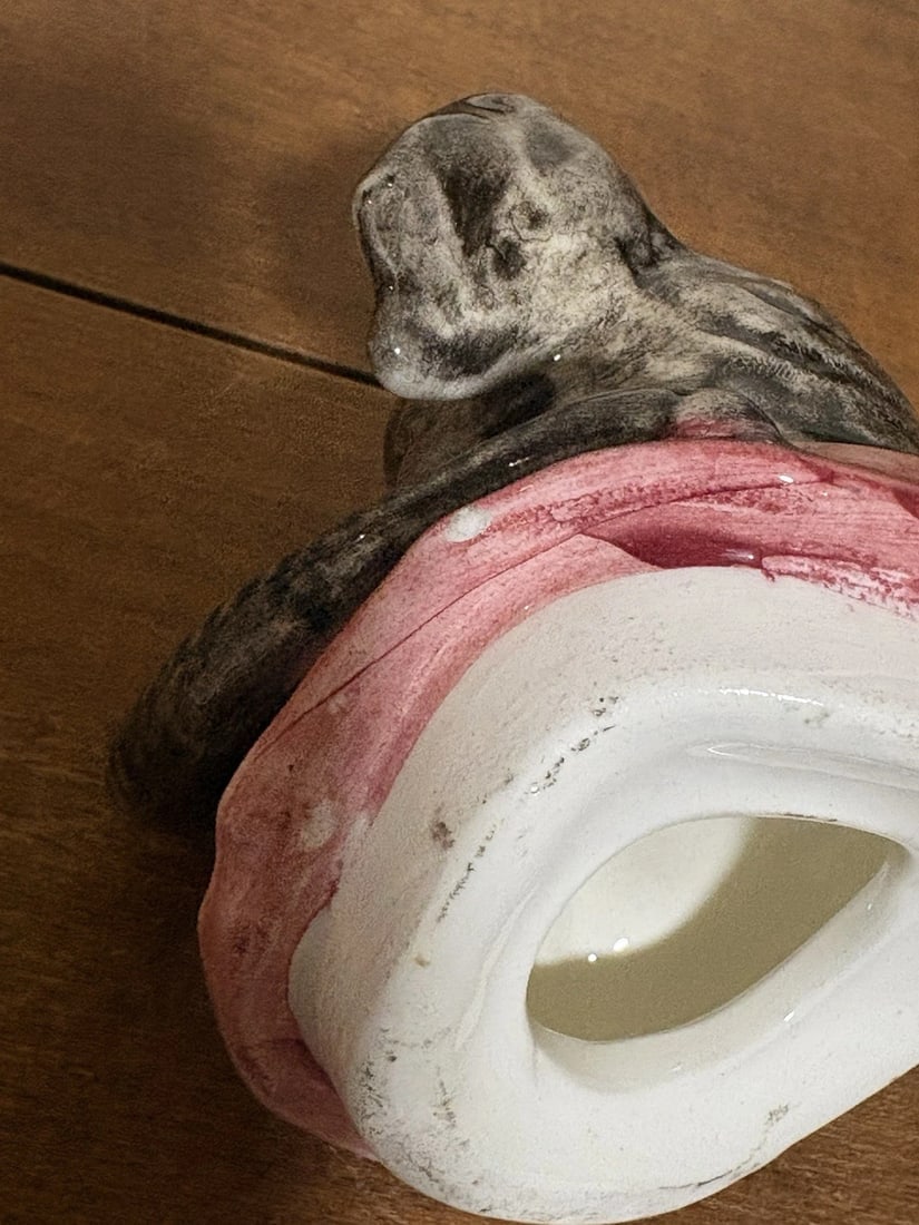 Majolica Elephant Humidor - 8