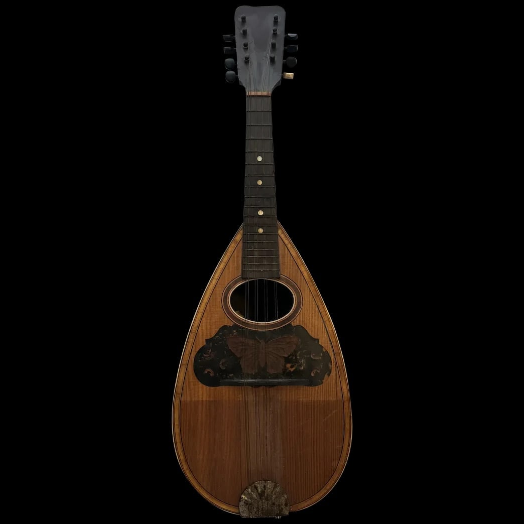 Antique Mandolin Moth inlay 1900s (1 of 20)