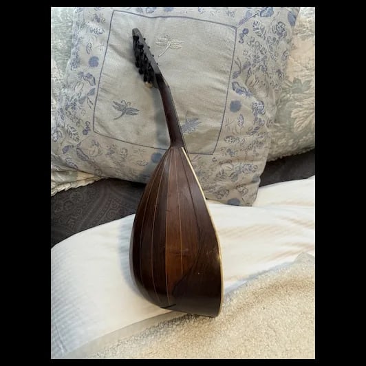 Antique Mandolin Moth inlay 1900s - 2