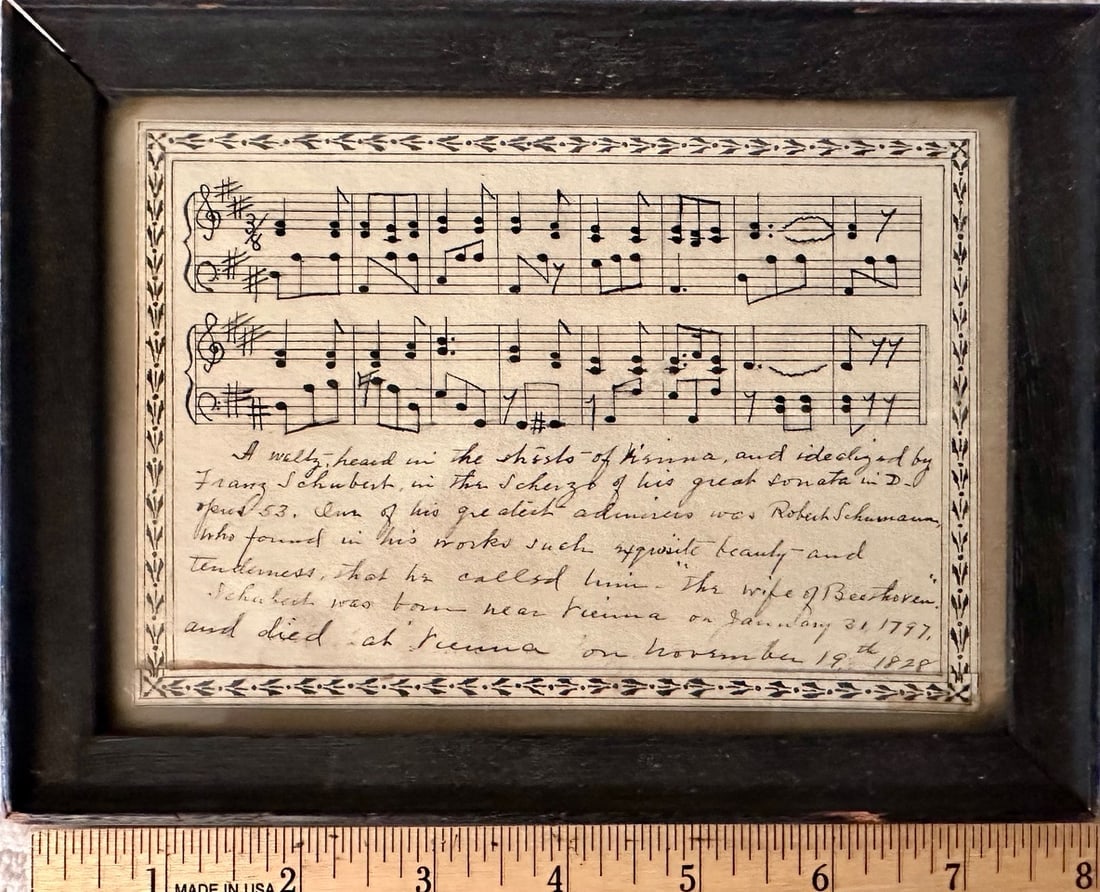 Framed Musical Calligraphy (1 of 3)
