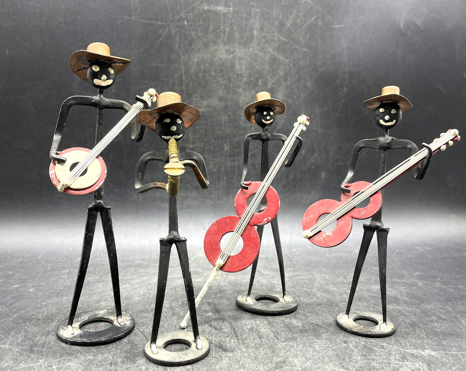 Black Americana Wire Figures Jazz Band 4 piece (1 of 8)