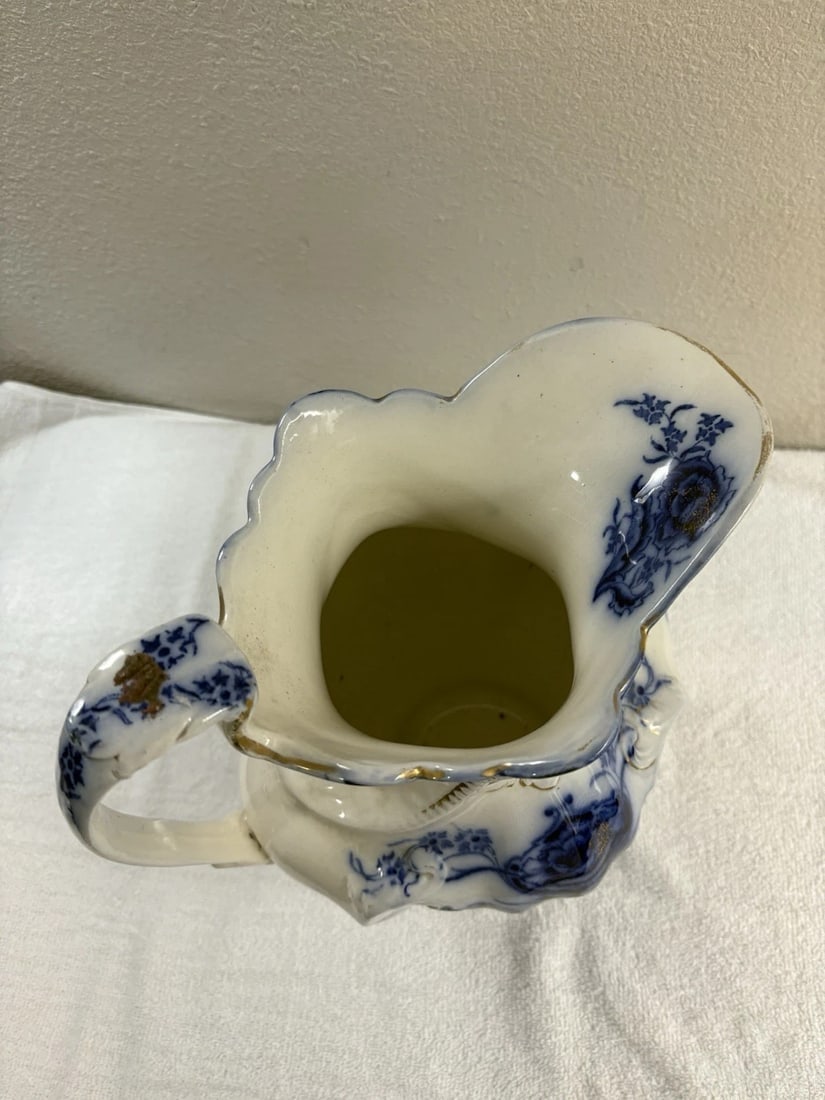 York Flow Blue Pitcher - 4