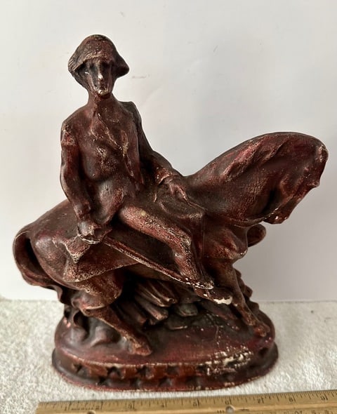 Large Chalkware Figure of George Washington on a Horse (1 of 6)