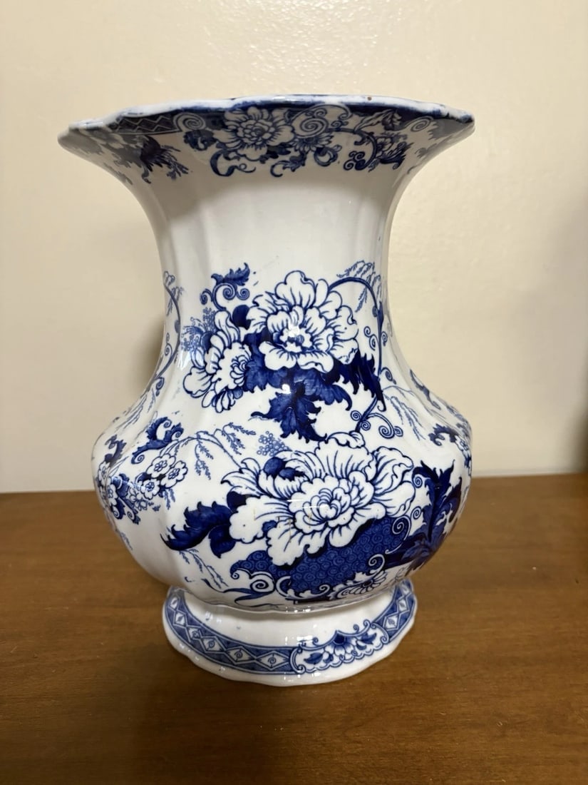 Cauldon Flow Blue Vase - 2