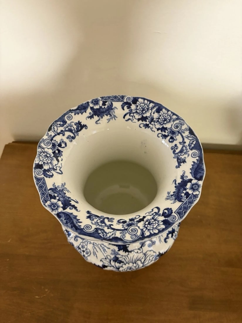 Cauldon Flow Blue Vase - 3