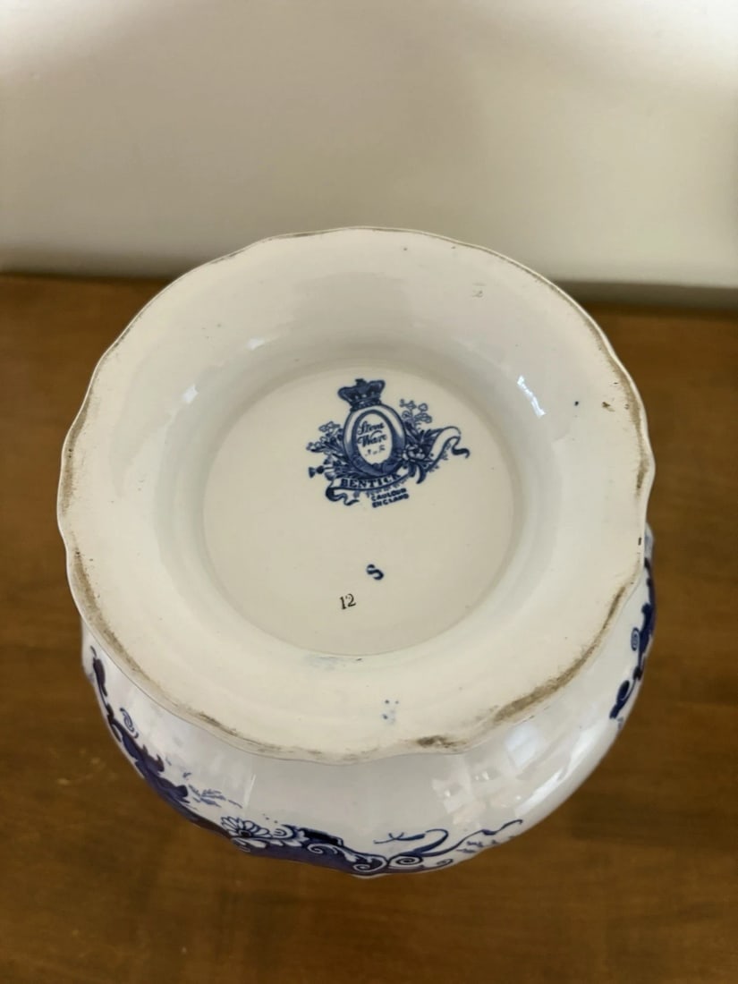 Cauldon Flow Blue Vase - 4