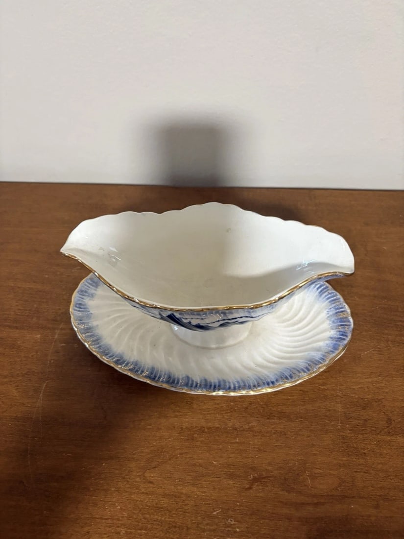Flow Blue Fish Set Gravy Boat - 2