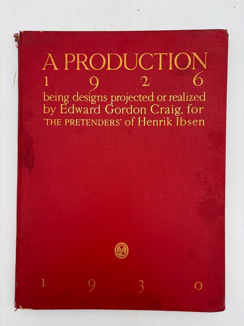 1926 A Production by Edward Gordon Craig LARGE Art Book Coffee Table Book LTD (1 of 8)